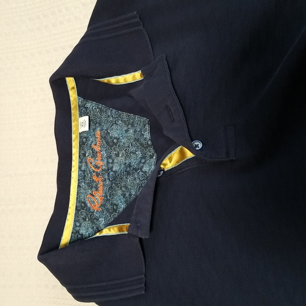Robert Graham men's navy blue polo, size XL